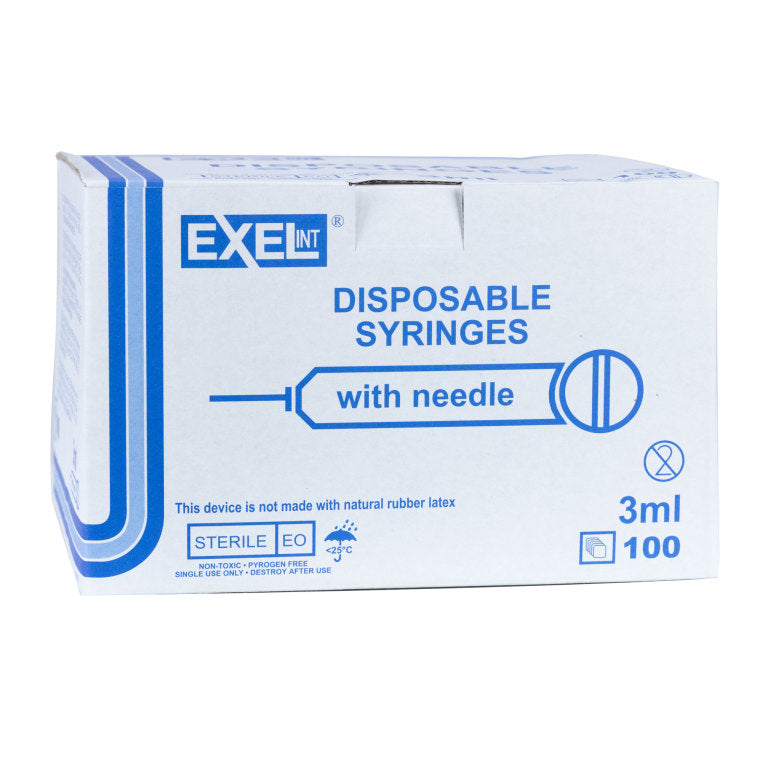 Exel Syringe & Needle, 3mL, Luer Lock, 18G X 1.5", Hypodermic